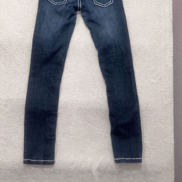 Miss‎  chic women's jeans size 5 style Straight  Denim  Bling Blue - Picture 7 of 9